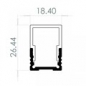 Preview: Abdeckung 18x13 viereckig opak