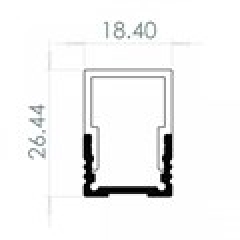 Abdeckung 18x13 viereckig opak