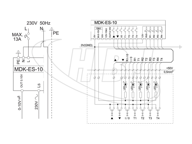 SE MDK-ES-10 Anschluss