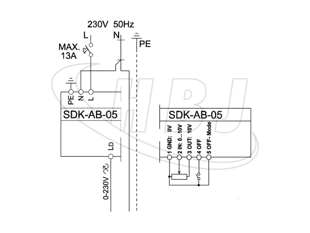 SE SDK-AB-05 Anschluss